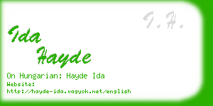 ida hayde business card